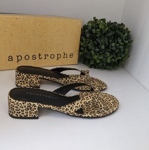 Apostrophe Women's Leapard Print Sandals nib Sz 6.